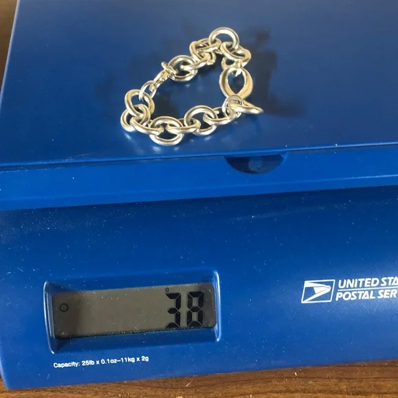 Tiffany & Co infinity sterling silver chunky chain bracelet lobster claw close - Picture 6 of 7